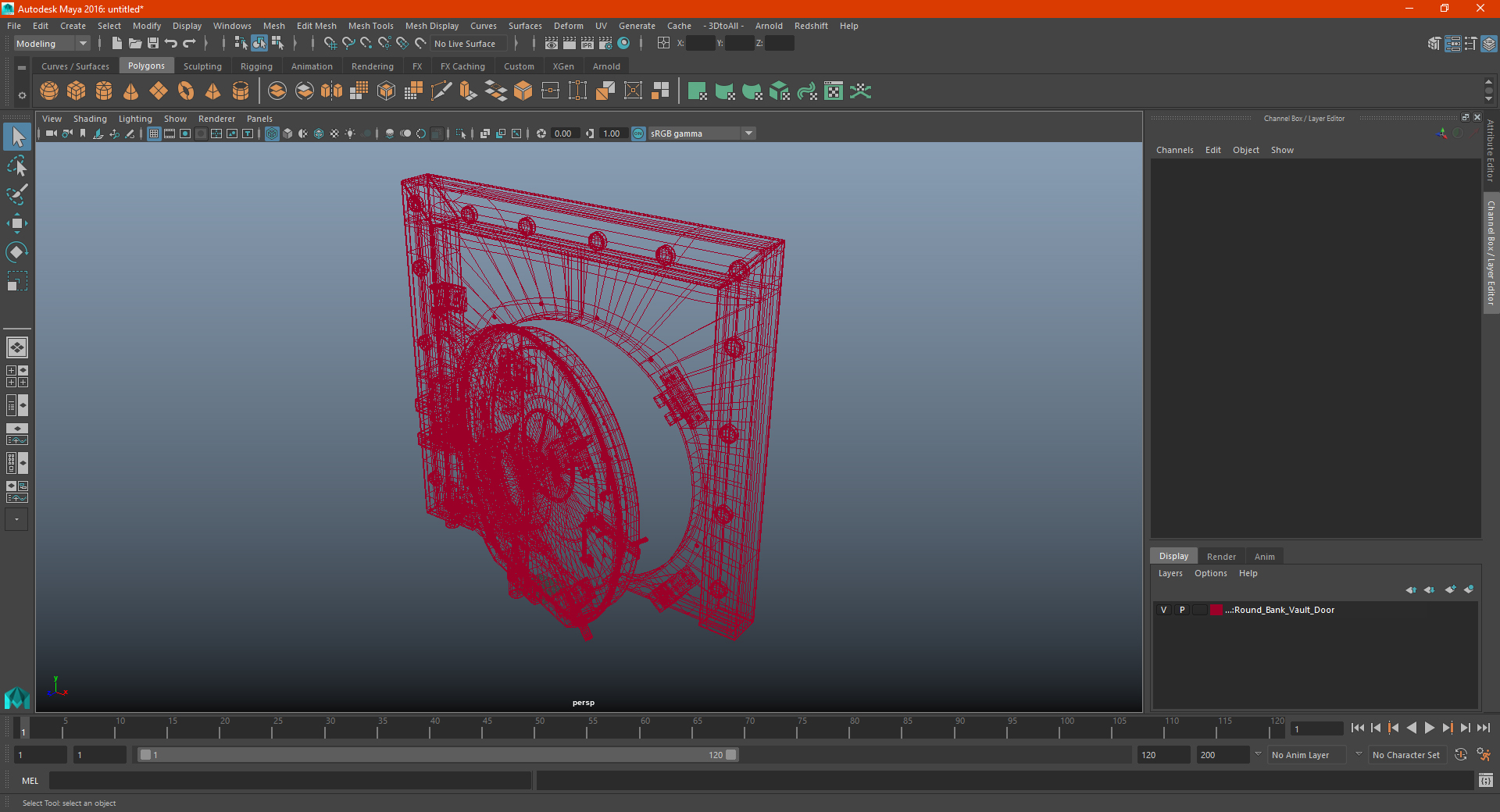 3D Round Bank Vault Door
