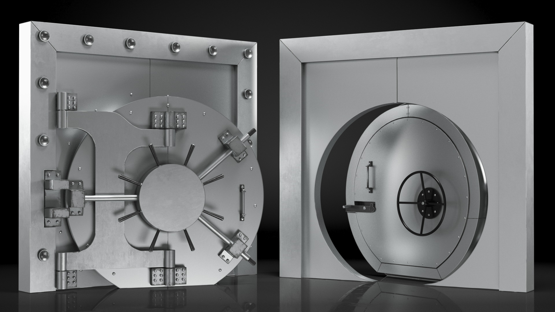 3D Round Bank Vault Door