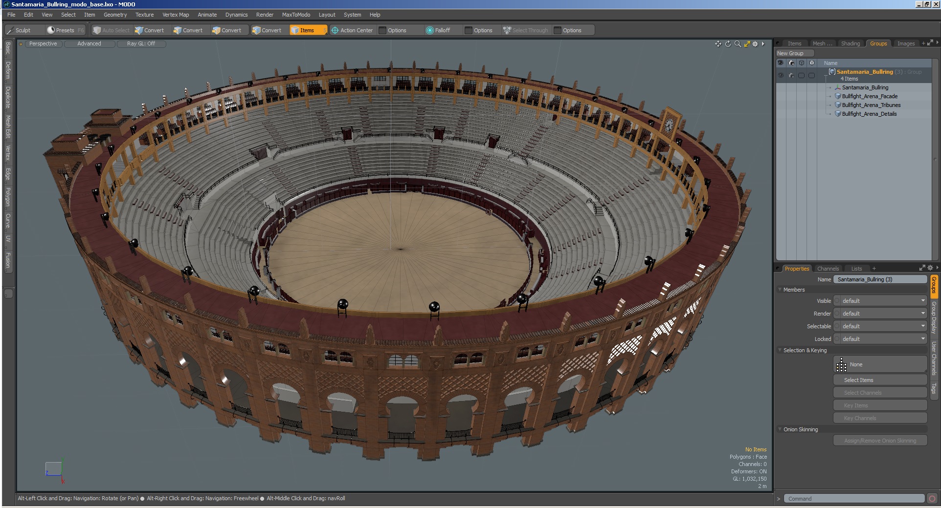 Santamaria Bullring 3D model