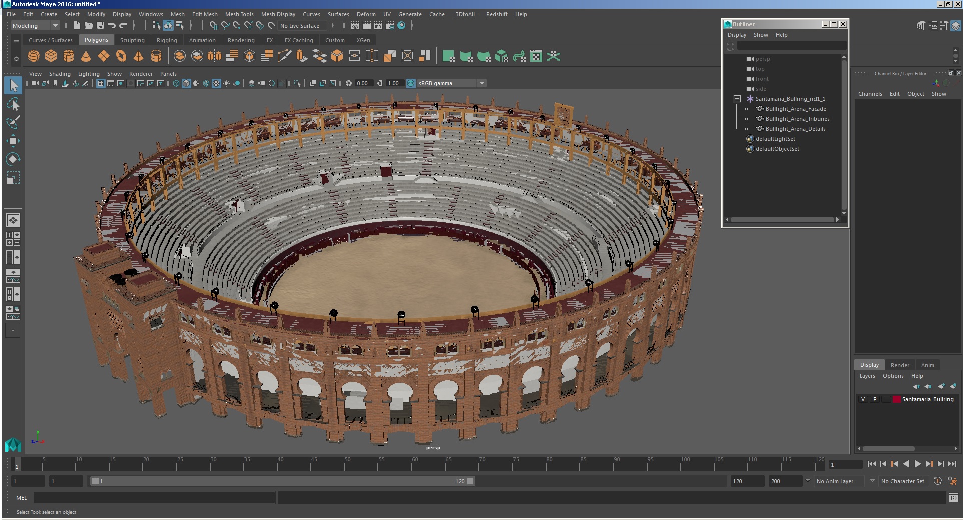 Santamaria Bullring 3D model