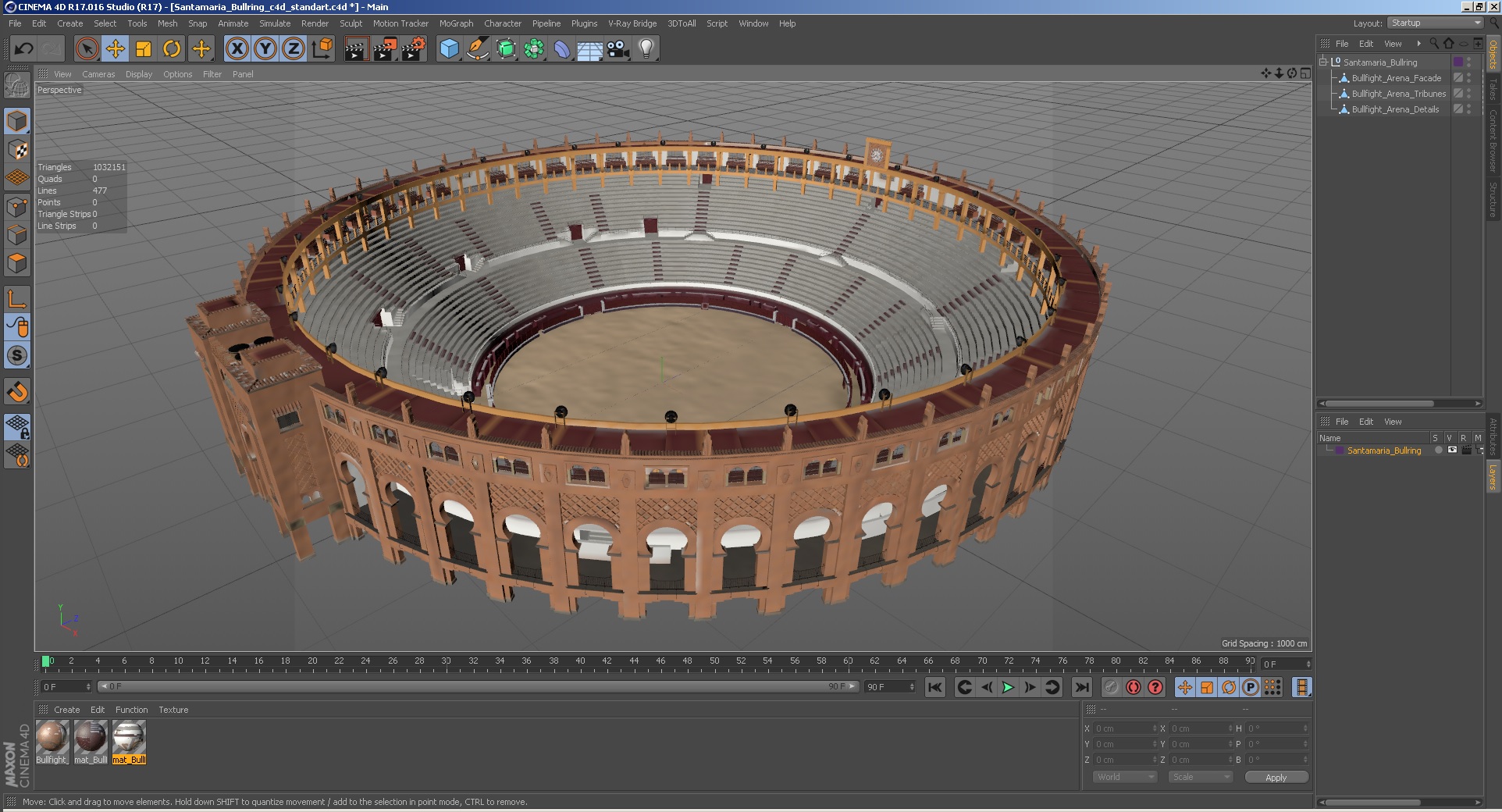 Santamaria Bullring 3D model