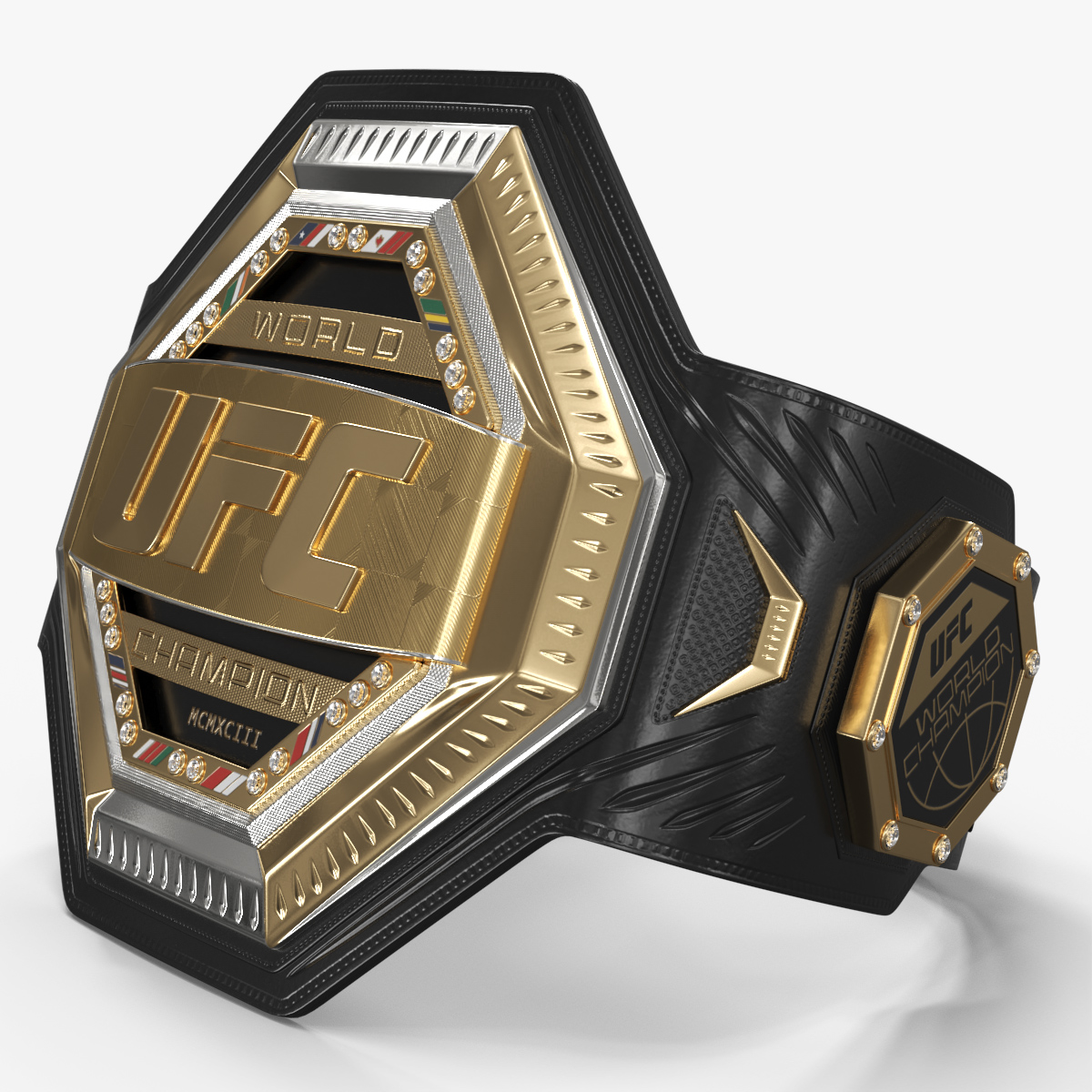 UFC Heritage Championship Belt 3D model preview