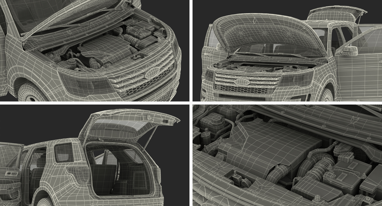 3D model Ford Explorer 2016 Rigged
