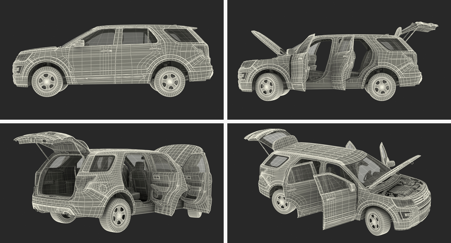 3D model Ford Explorer 2016 Rigged