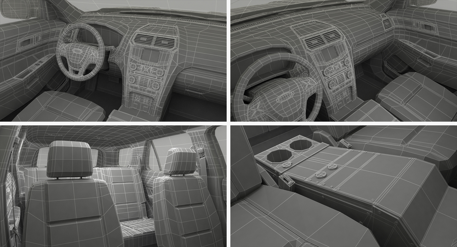 3D model Ford Explorer 2016 Rigged