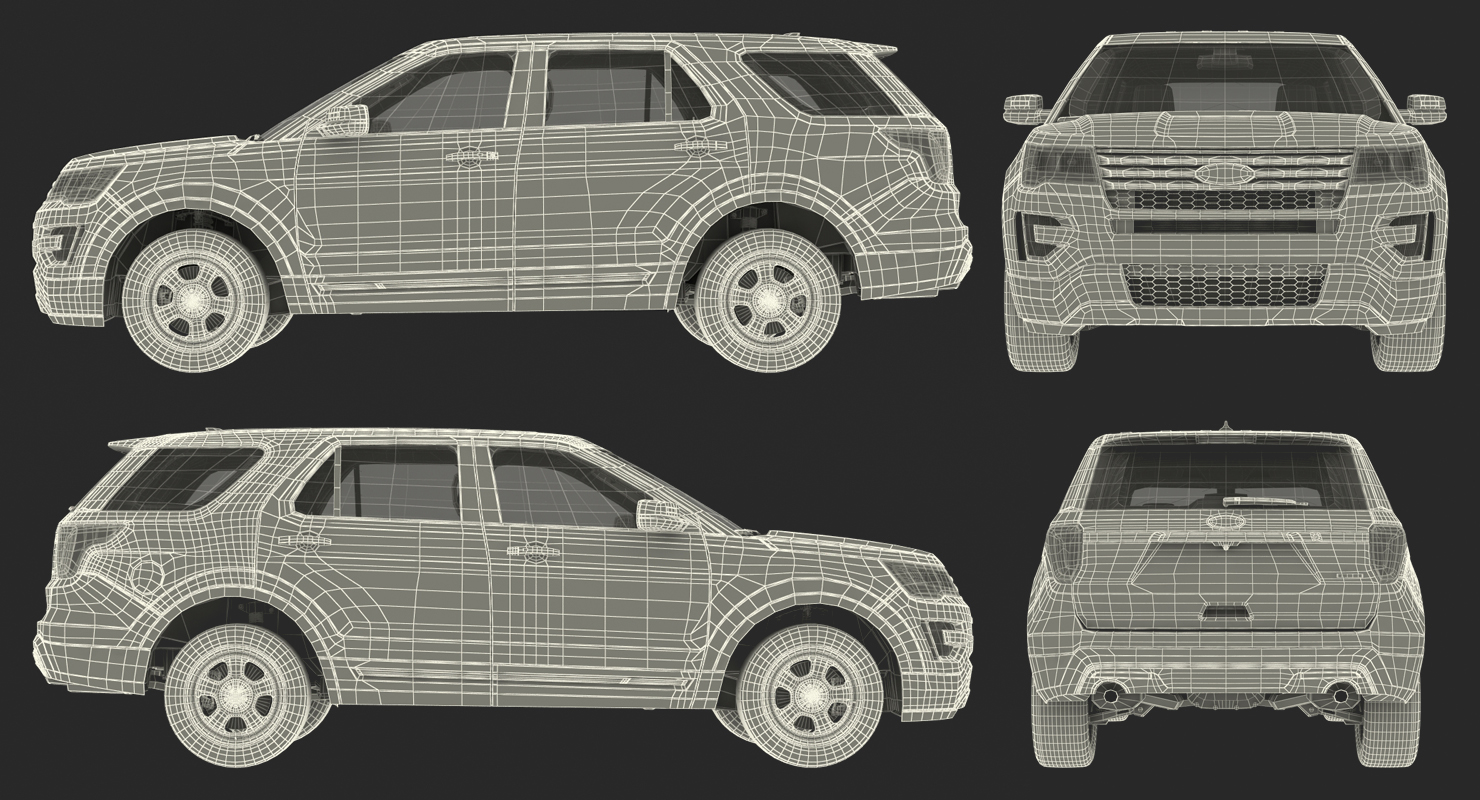3D model Ford Explorer 2016 Rigged