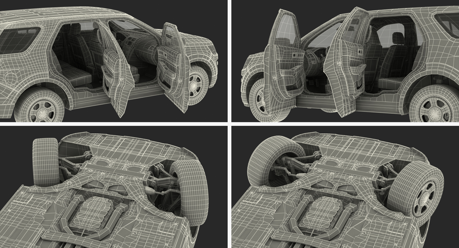 3D model Ford Explorer 2016 Rigged