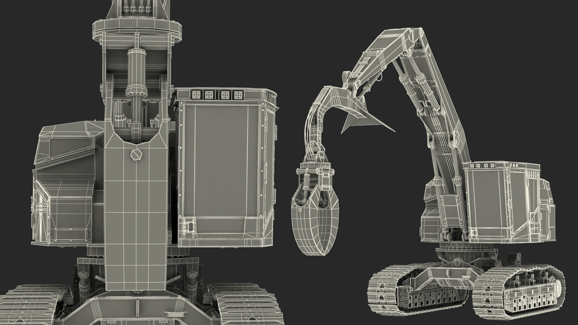 Tracked Knuckleboom Loader Generic 3D model