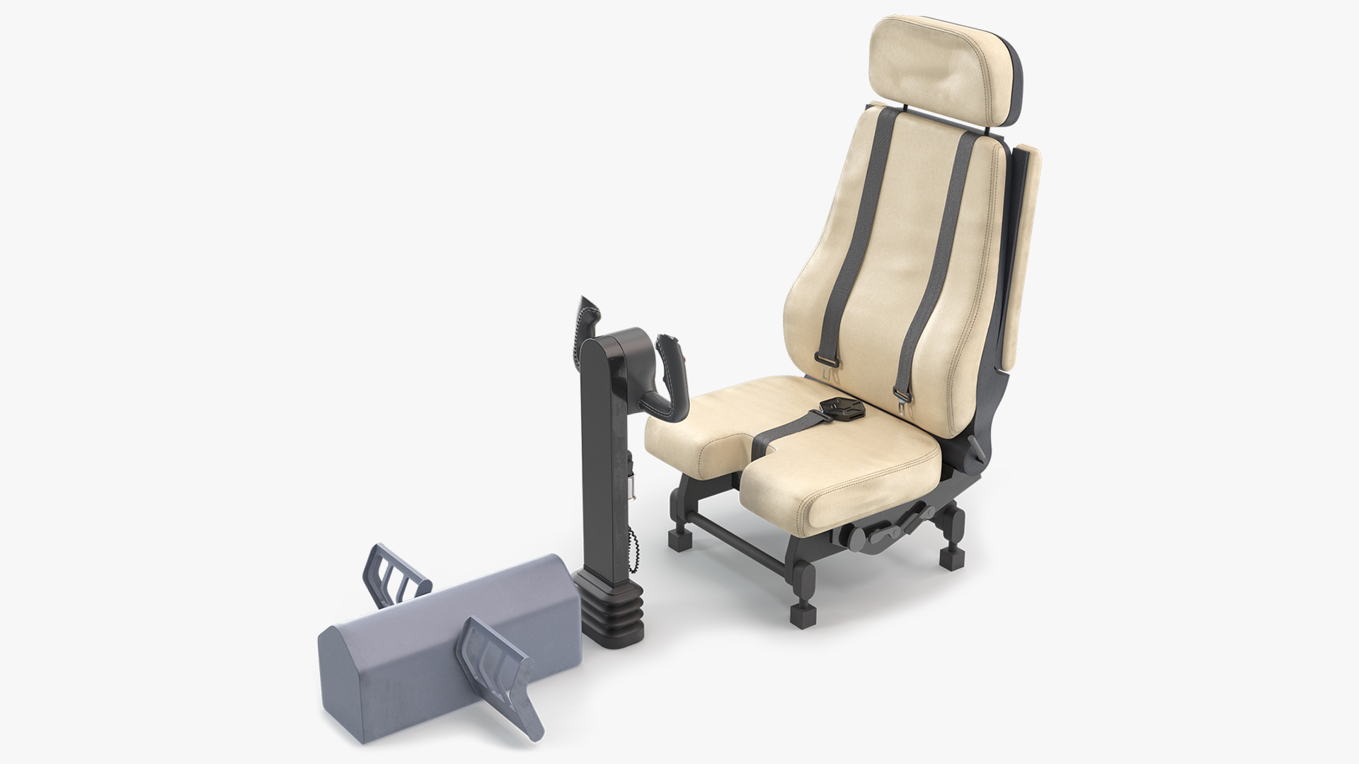 Cockpit Pilot Seat with Control Yoke