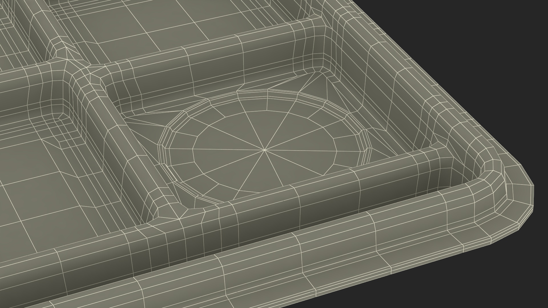 Compartment Meal Tray Green 3D