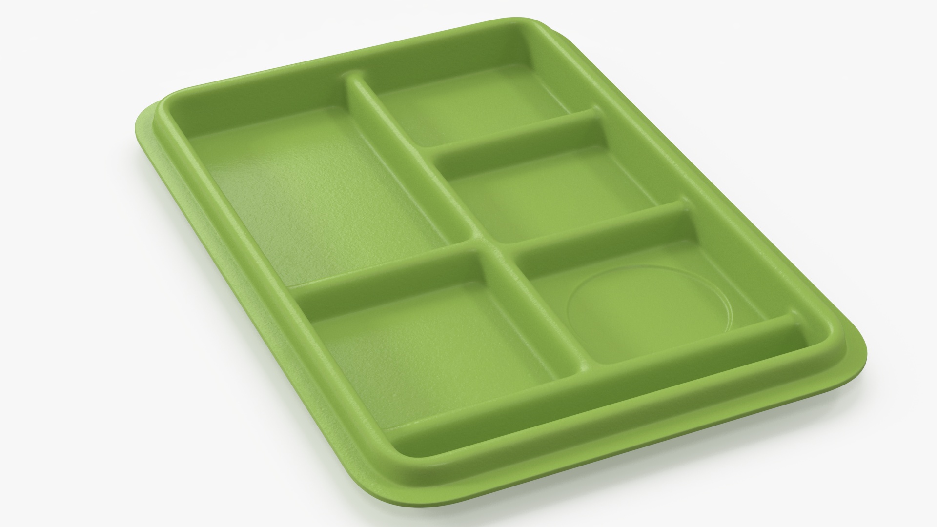 Compartment Meal Tray Green 3D