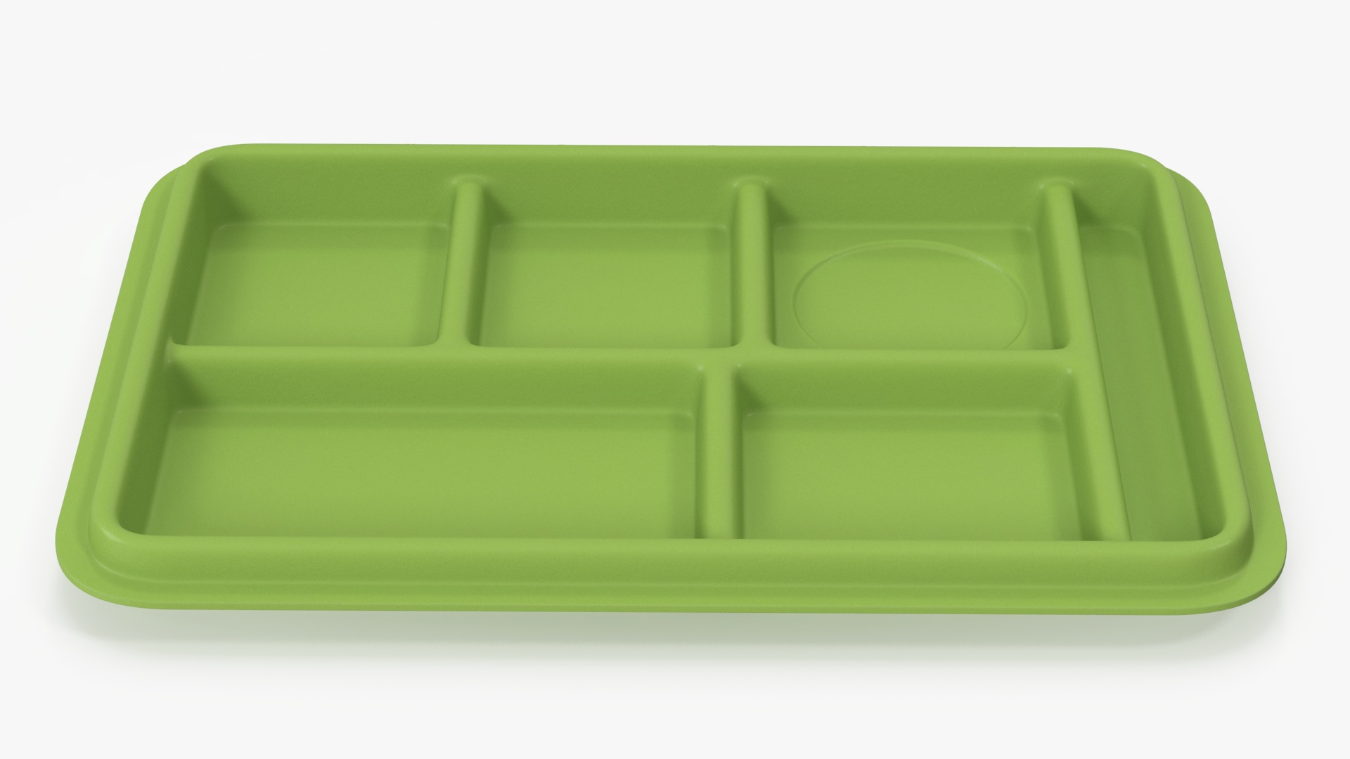Compartment Meal Tray Green 3D
