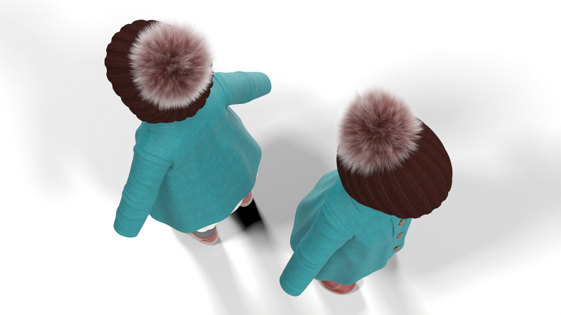 3D Outdoor Autumn Clothes for Girls Fur