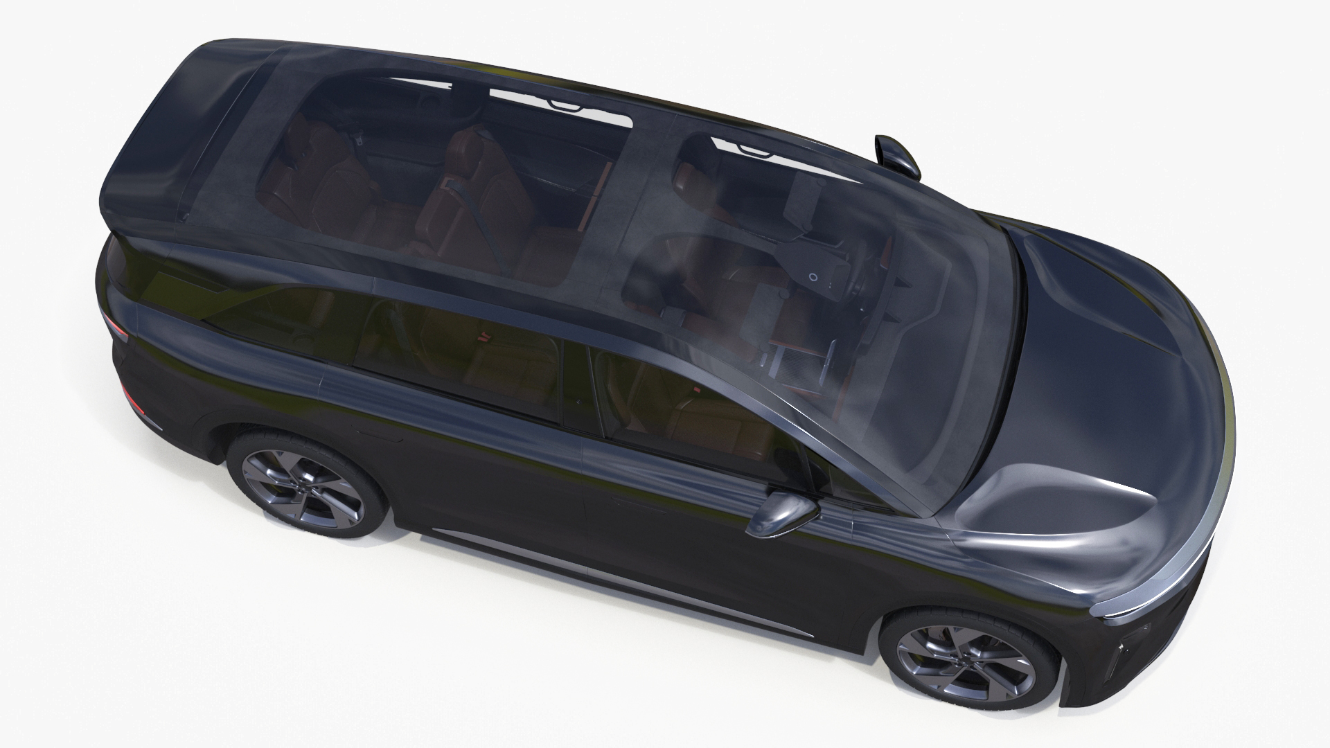 3D Modern Electric SUV Generic Black model