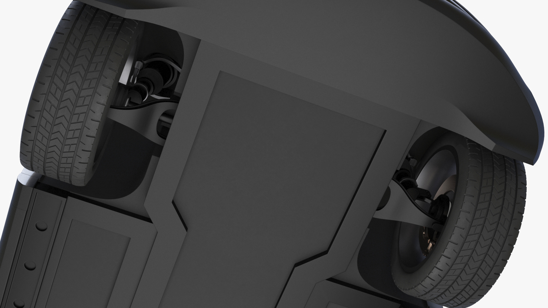 3D Modern Electric SUV Generic Black model