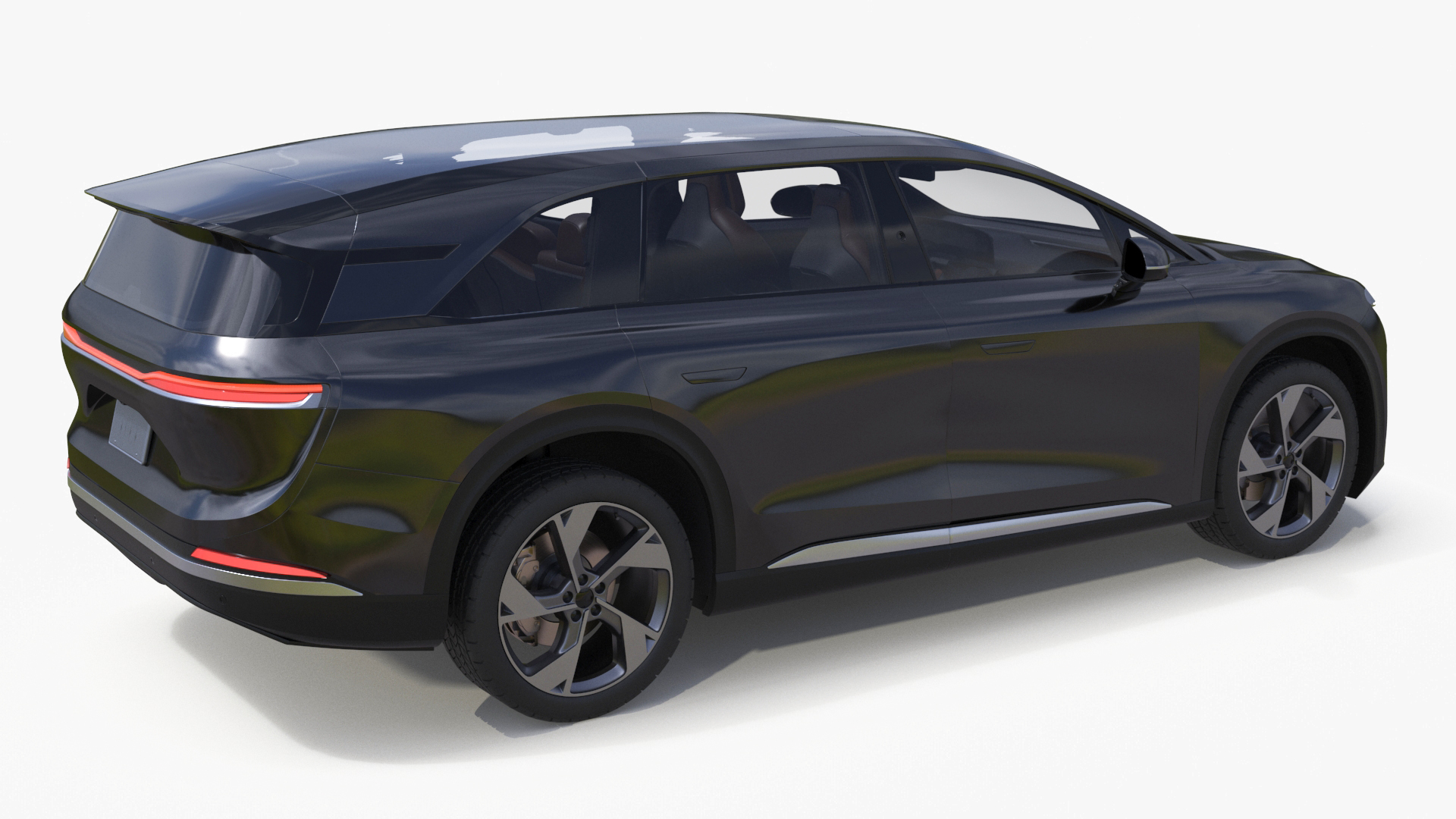 3D Modern Electric SUV Generic Black model