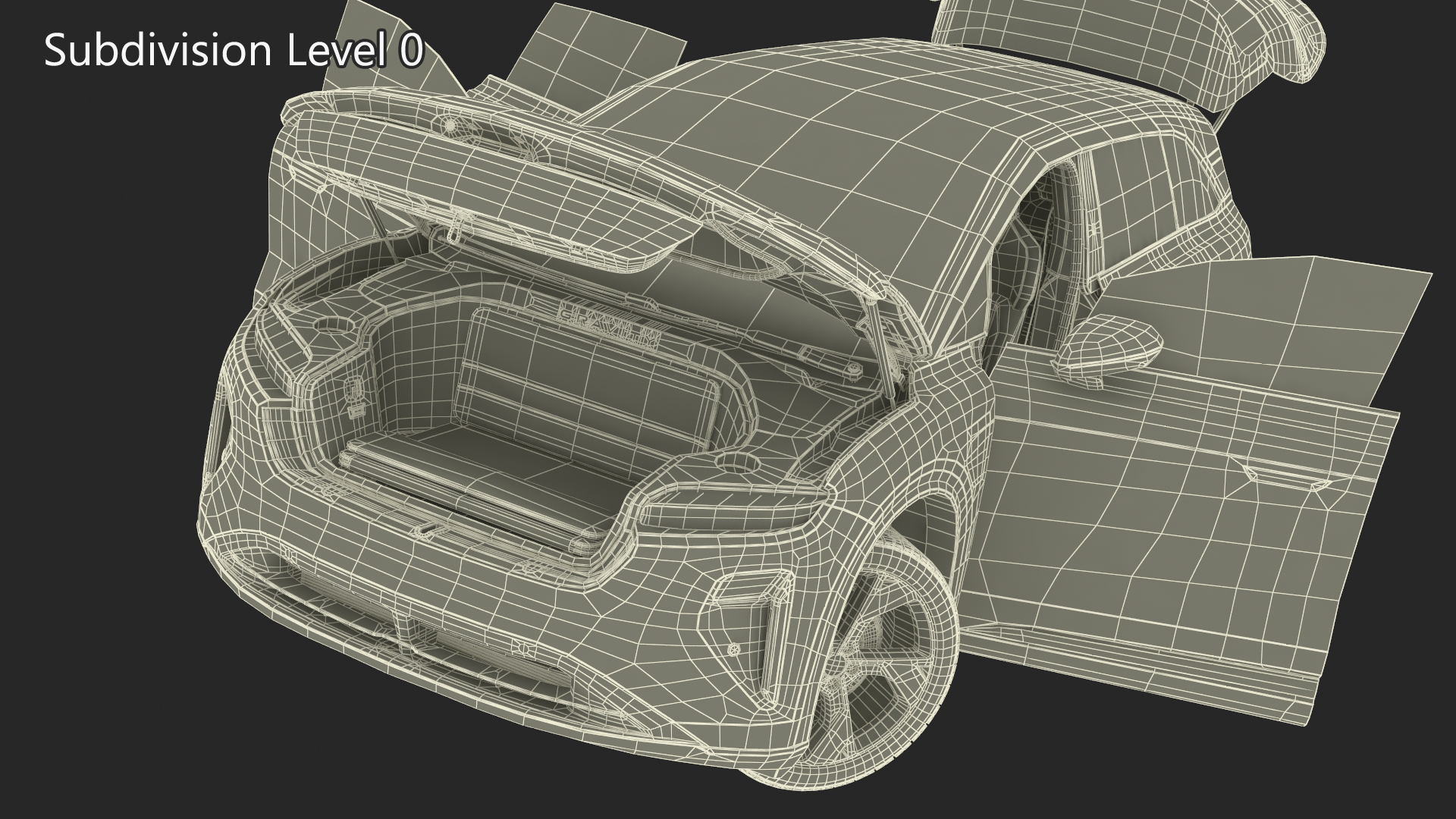 3D Modern Electric SUV Generic Black model