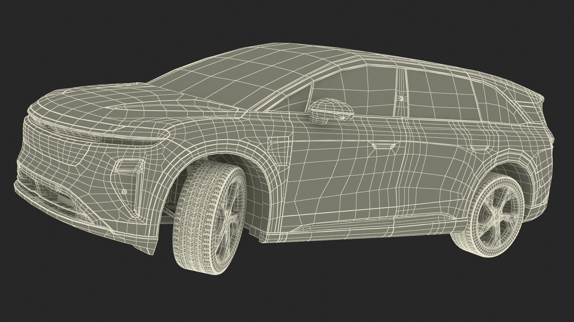 3D Modern Electric SUV Generic Black model