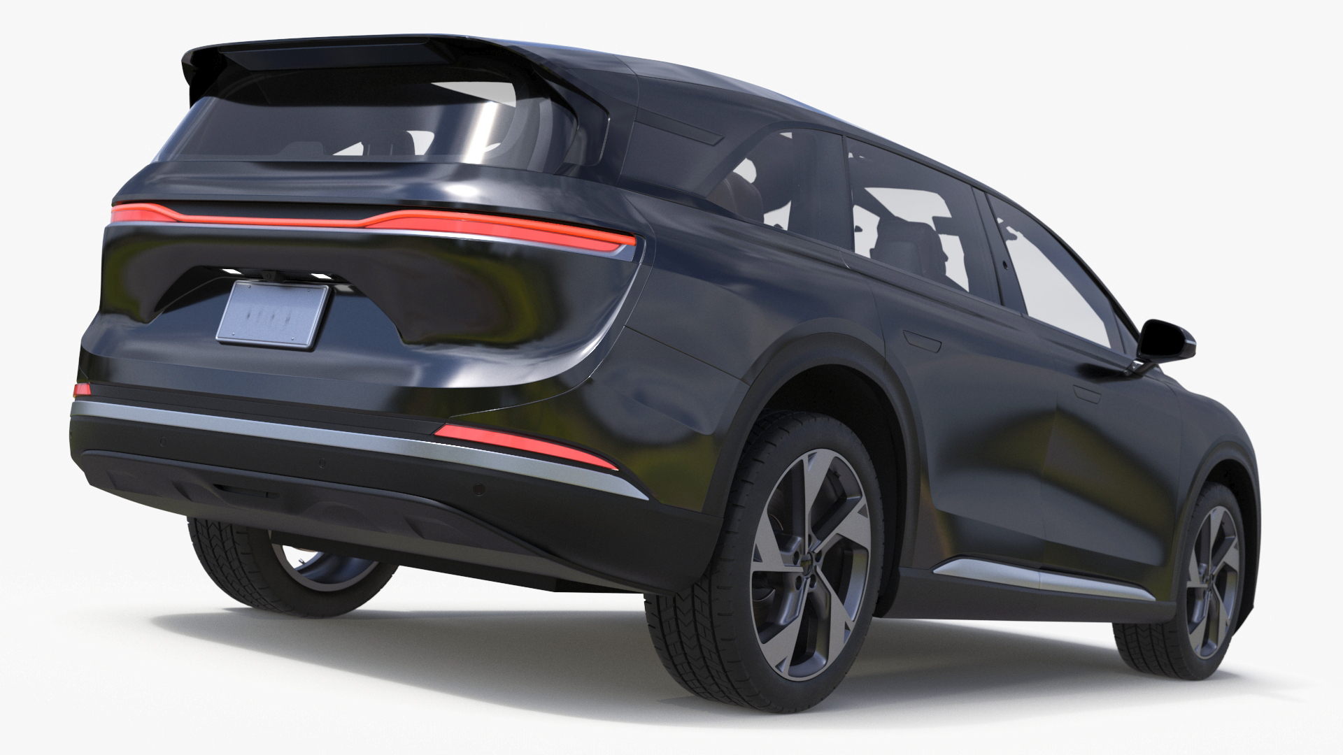 3D Modern Electric SUV Generic Black model