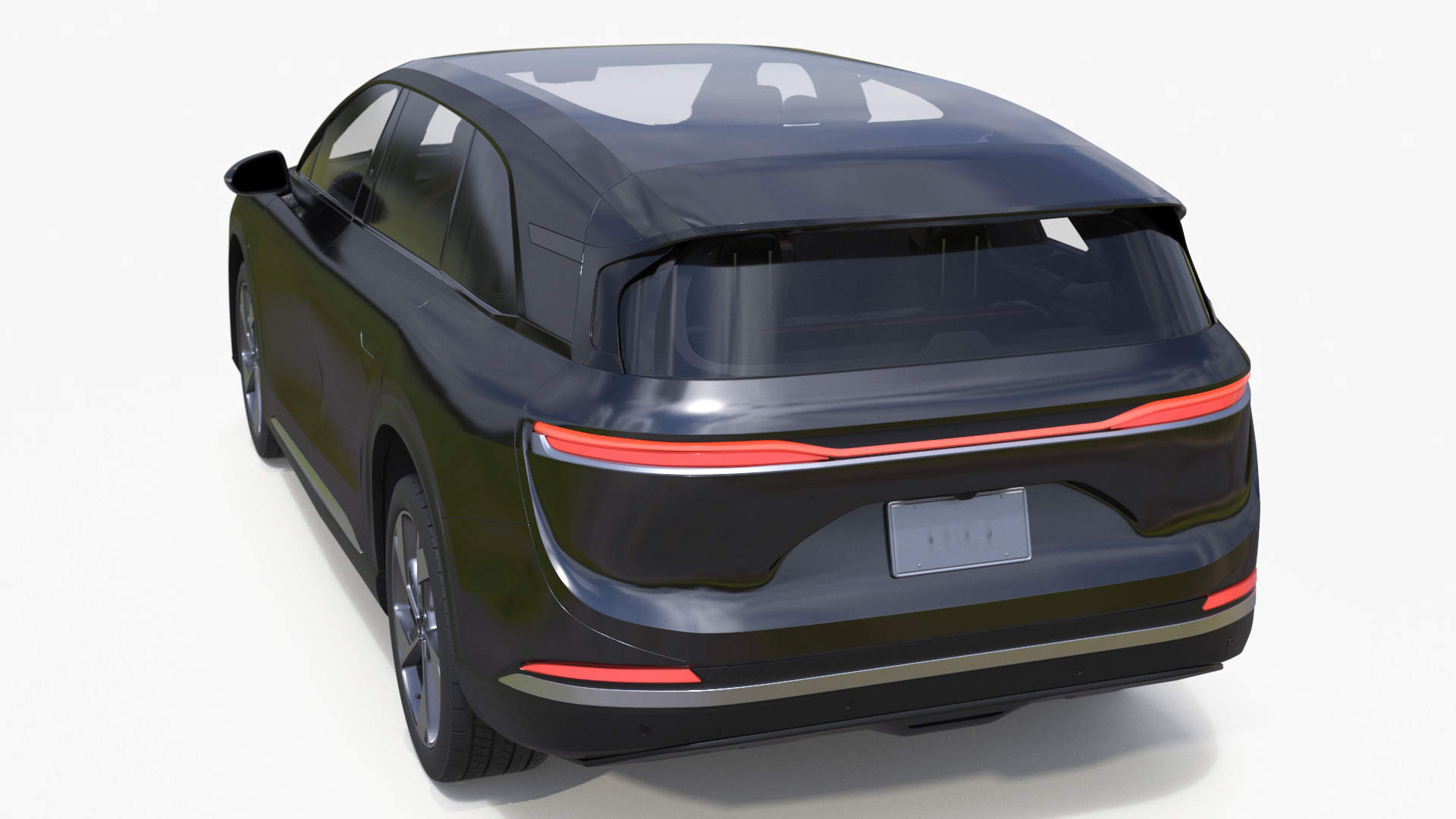 3D Modern Electric SUV Generic Black model