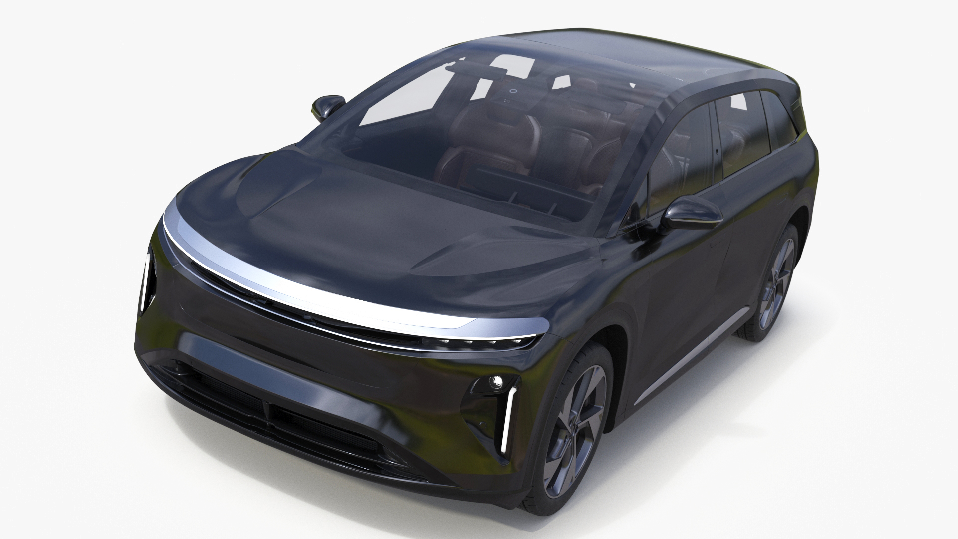 3D Modern Electric SUV Generic Black model