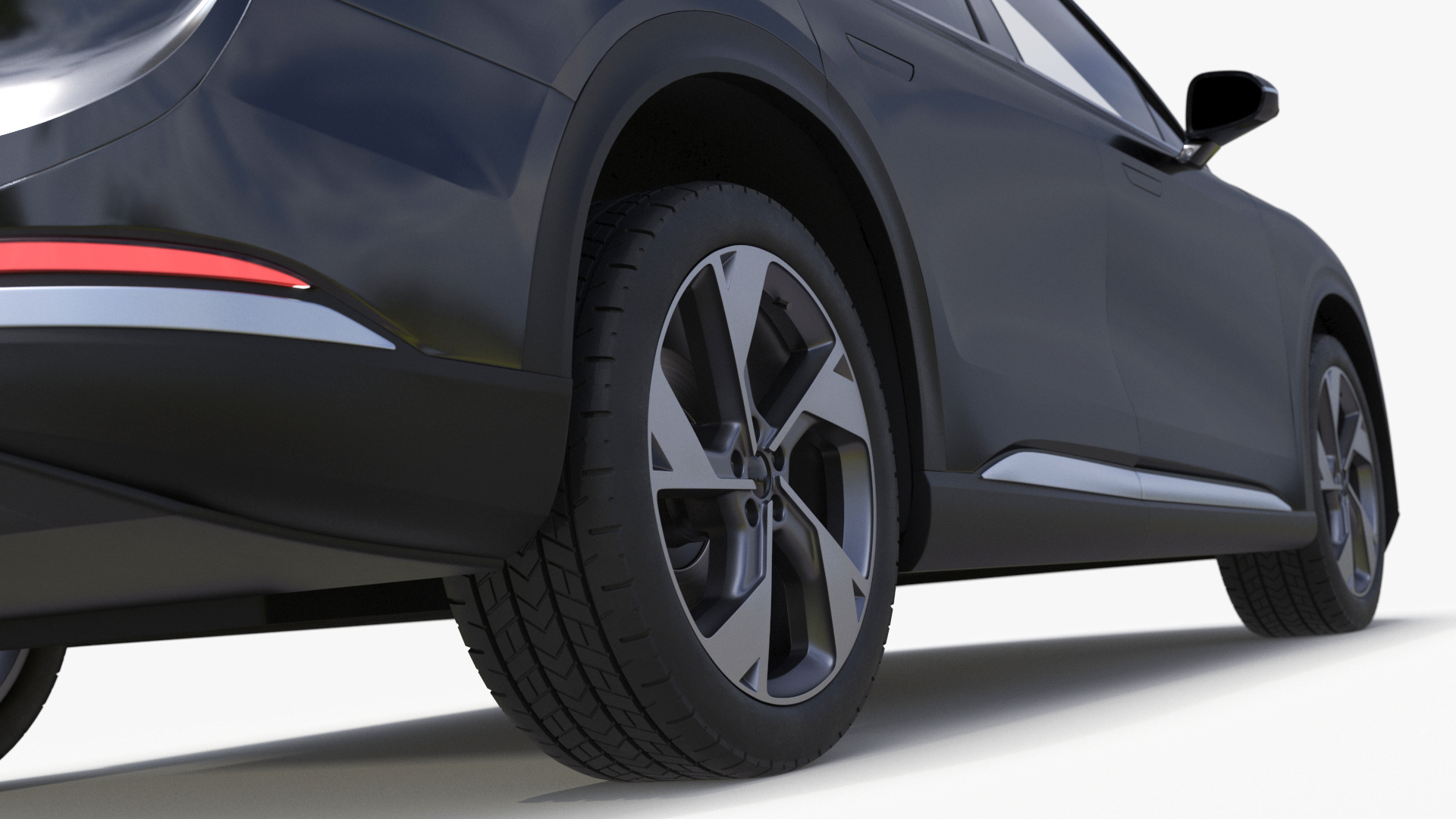 3D Modern Electric SUV Generic Black model