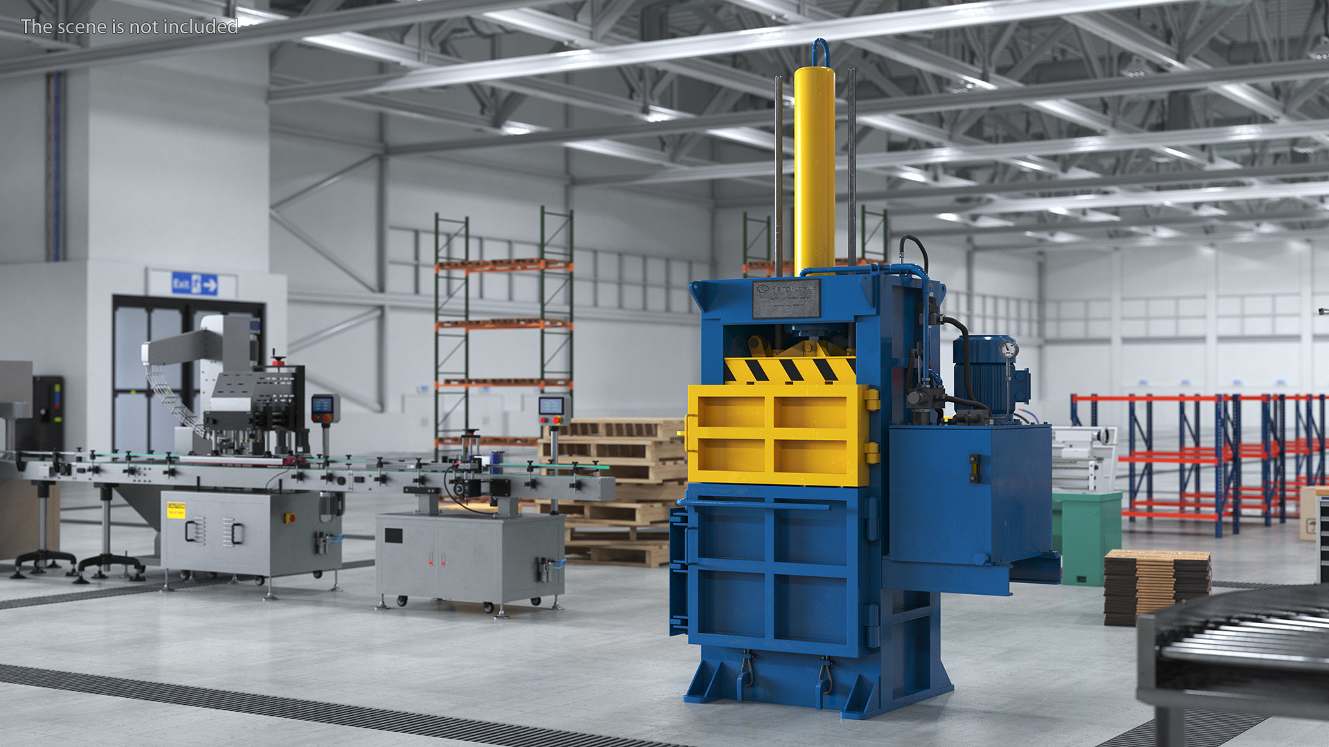 3D model Bailing Machine Blue
