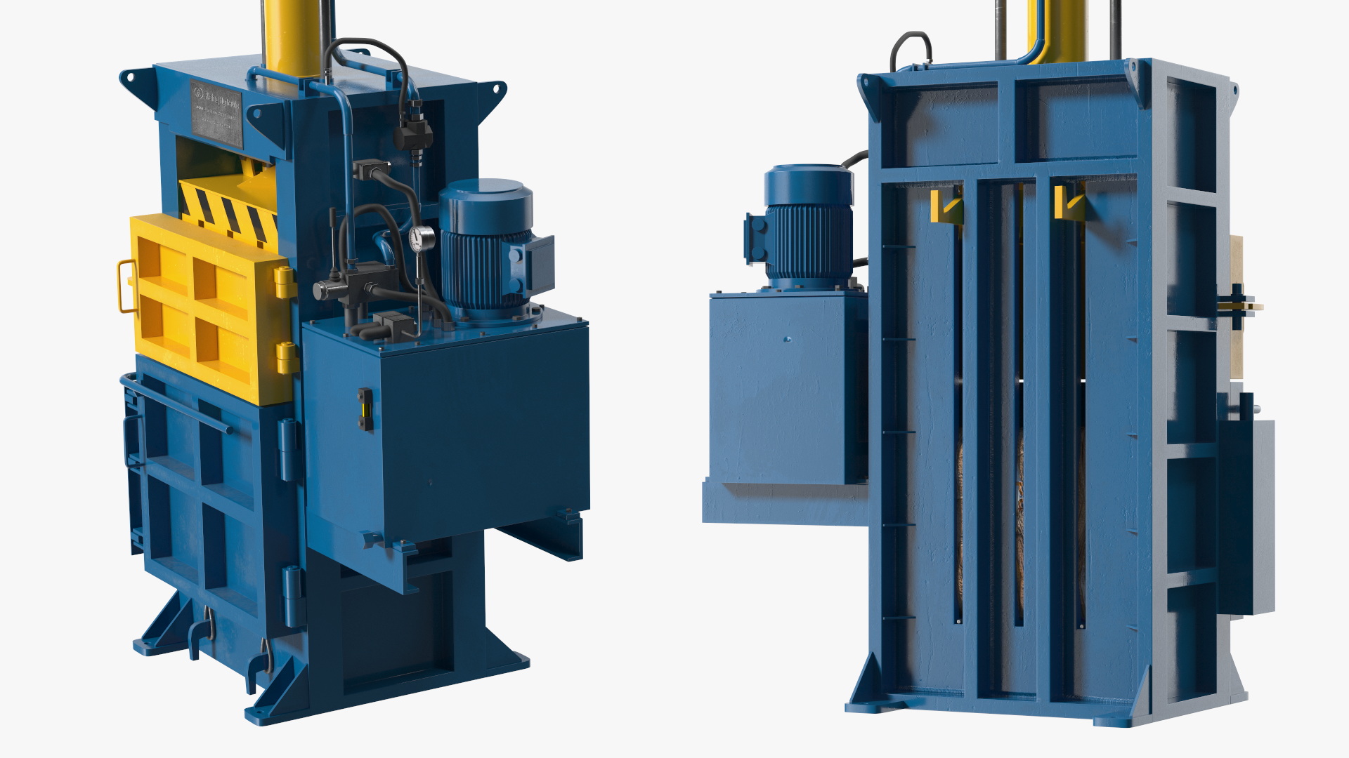 3D model Bailing Machine Blue