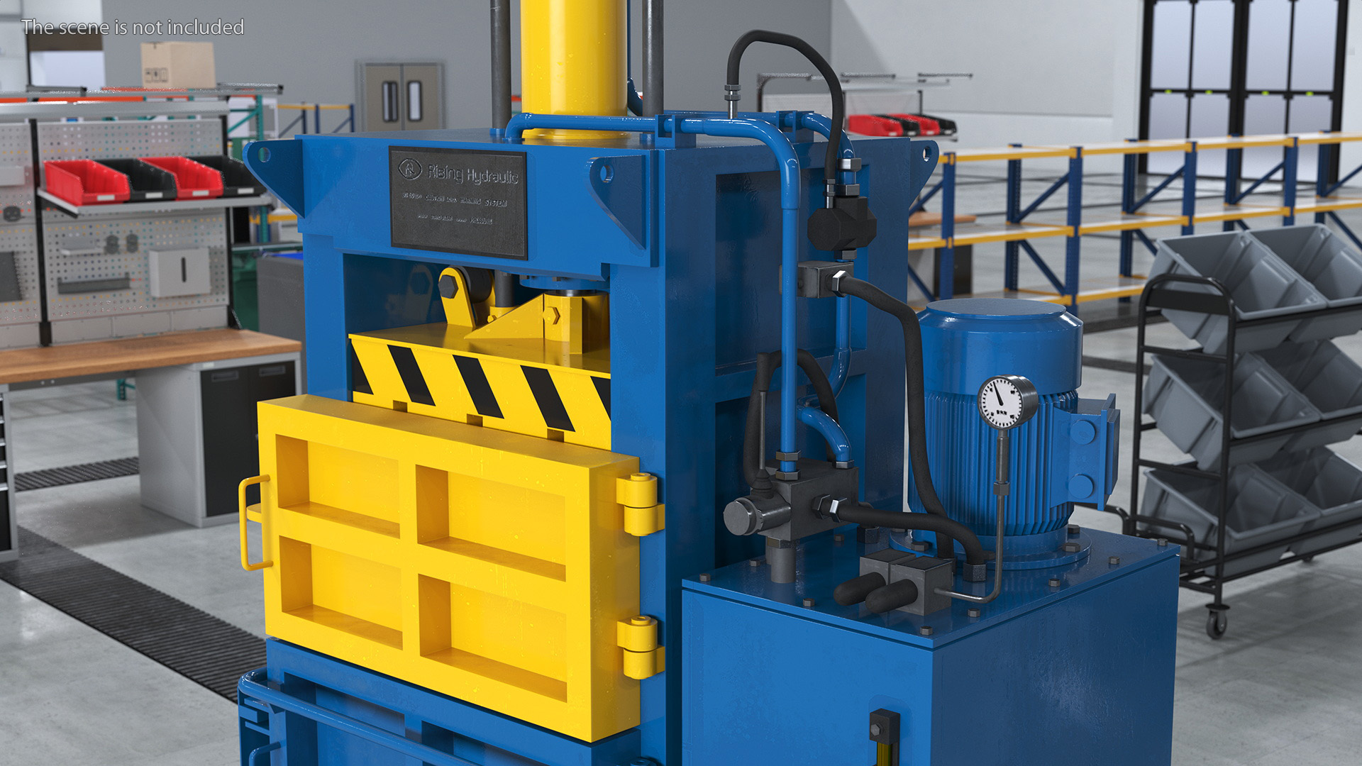 3D model Bailing Machine Blue