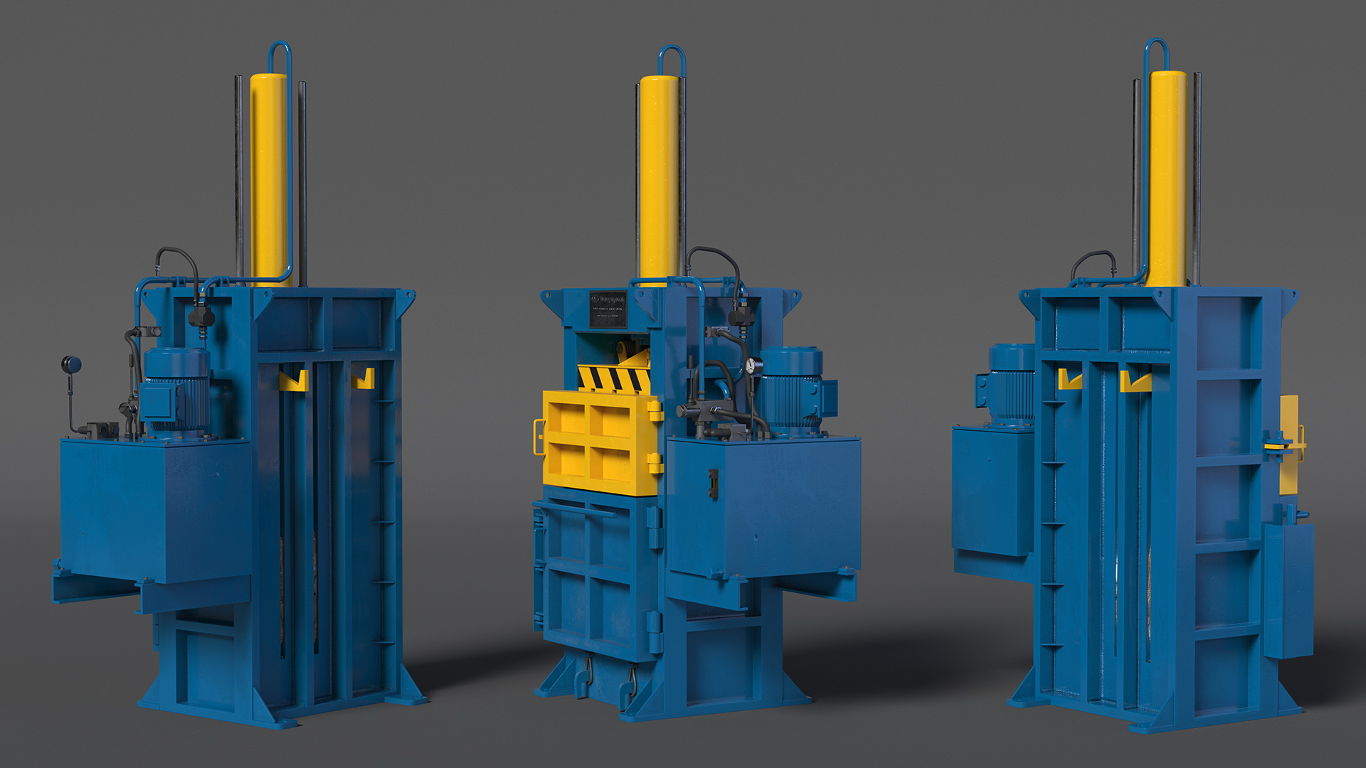 3D model Bailing Machine Blue