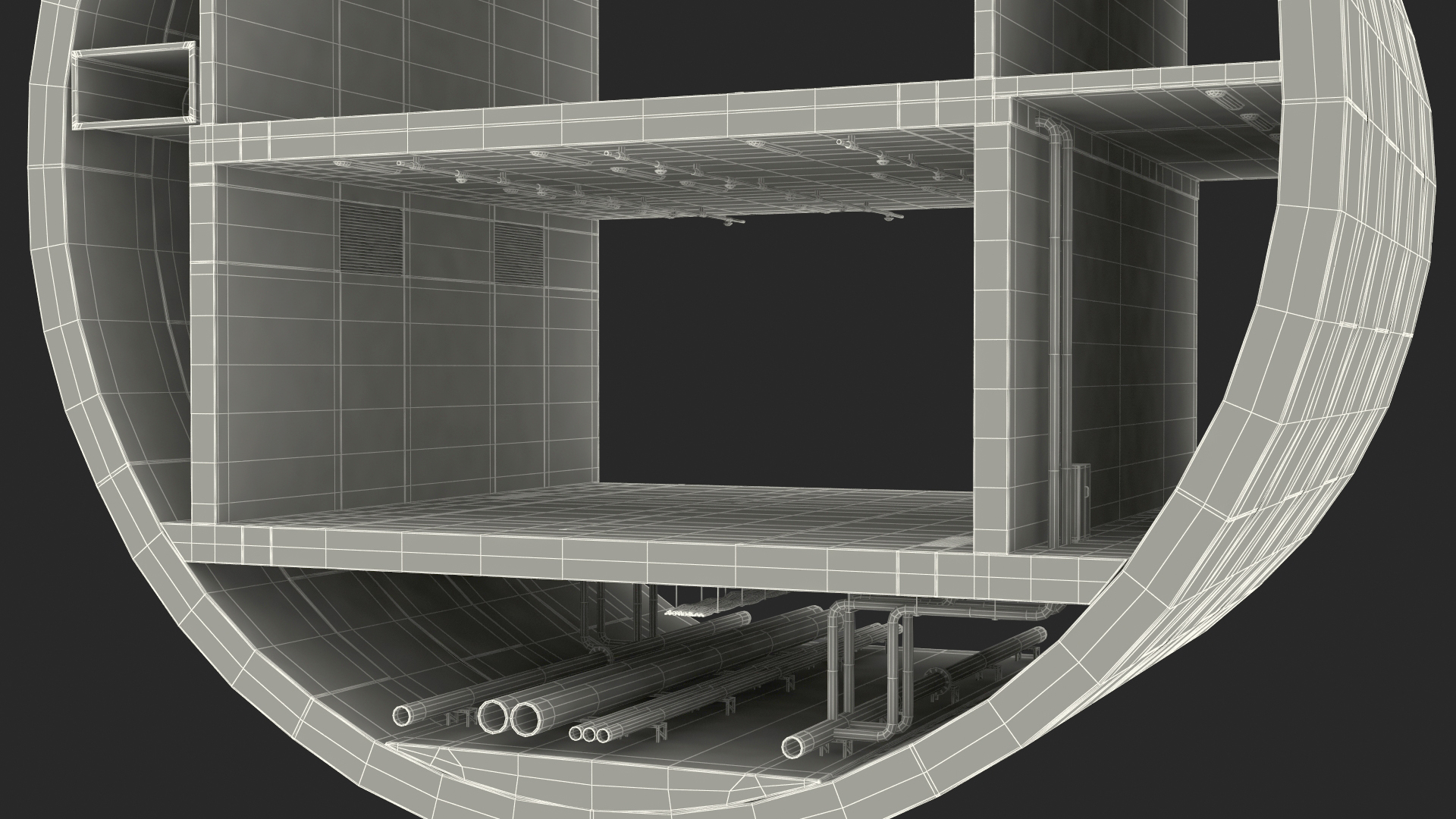 3D model Two Level Tunnel Cross Section