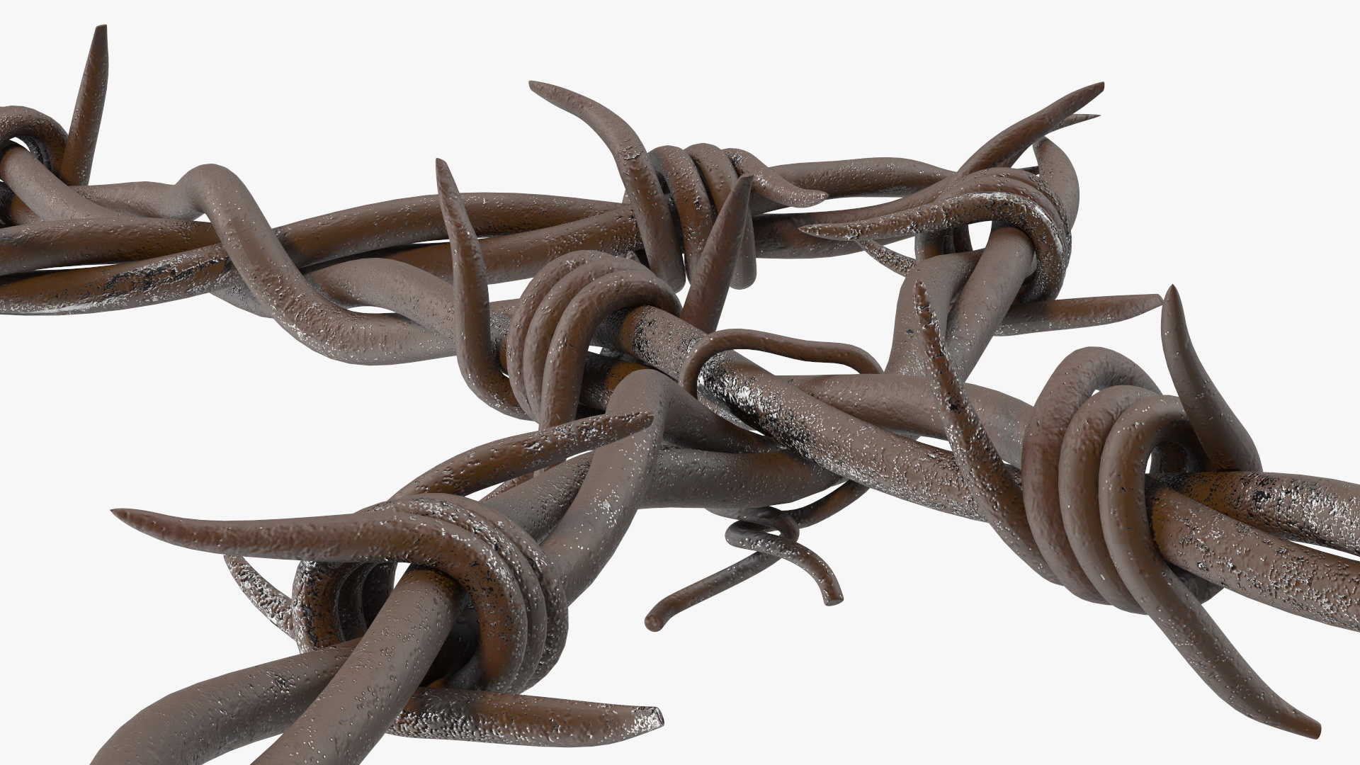 3D Star of David made from Barbed Wire Rusty