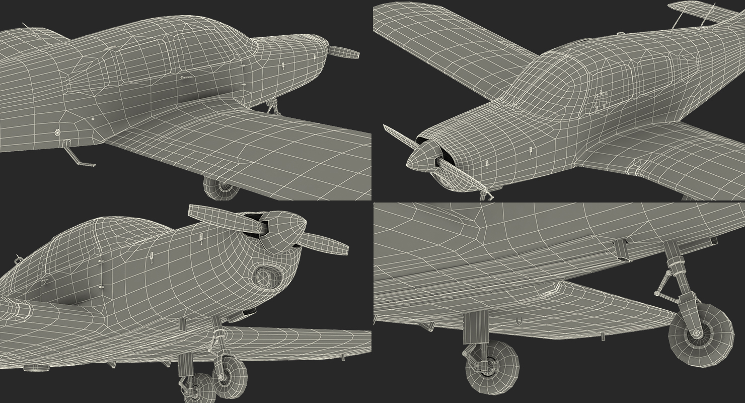 3D Piper PA 28 161 Cherokee Rigged