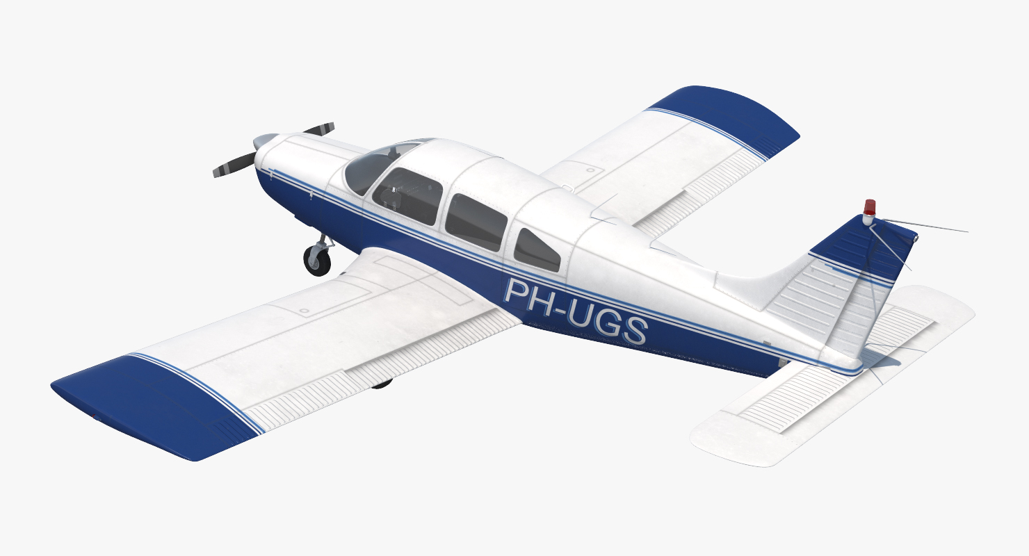 3D Piper PA 28 161 Cherokee Rigged