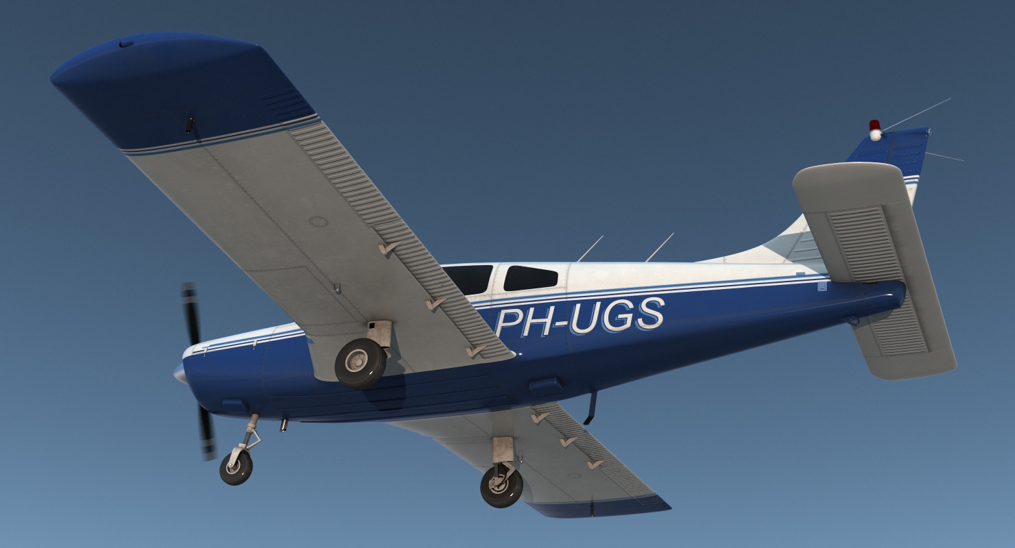 3D Piper PA 28 161 Cherokee Rigged