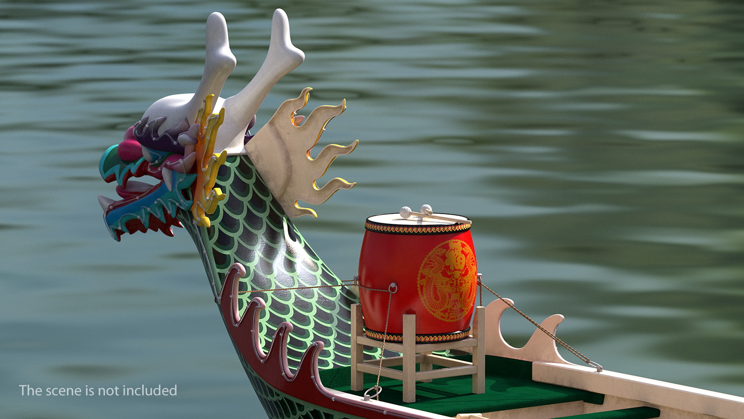 3D Colourful Dragon Boat