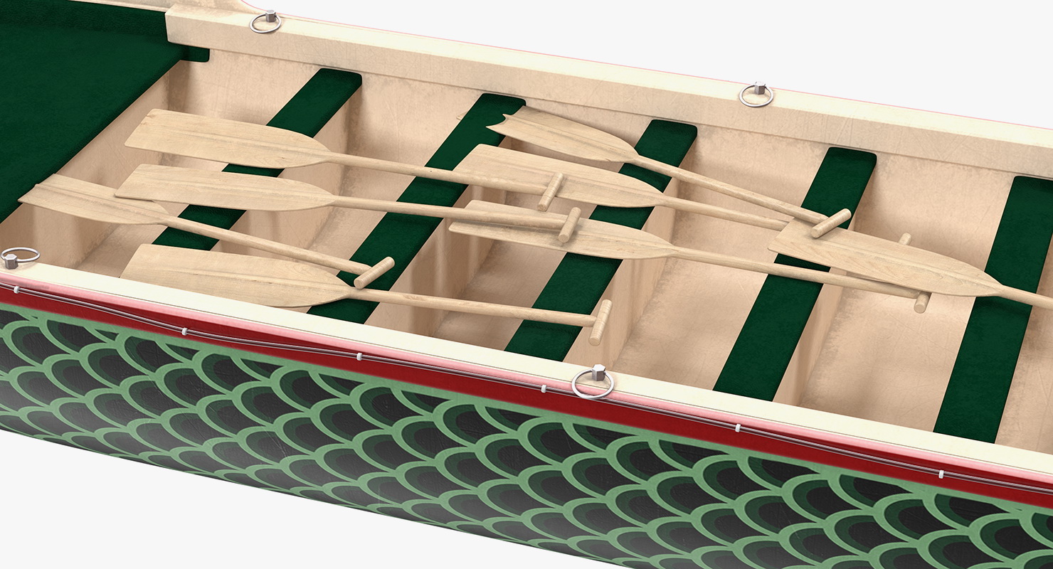 3D Colourful Dragon Boat