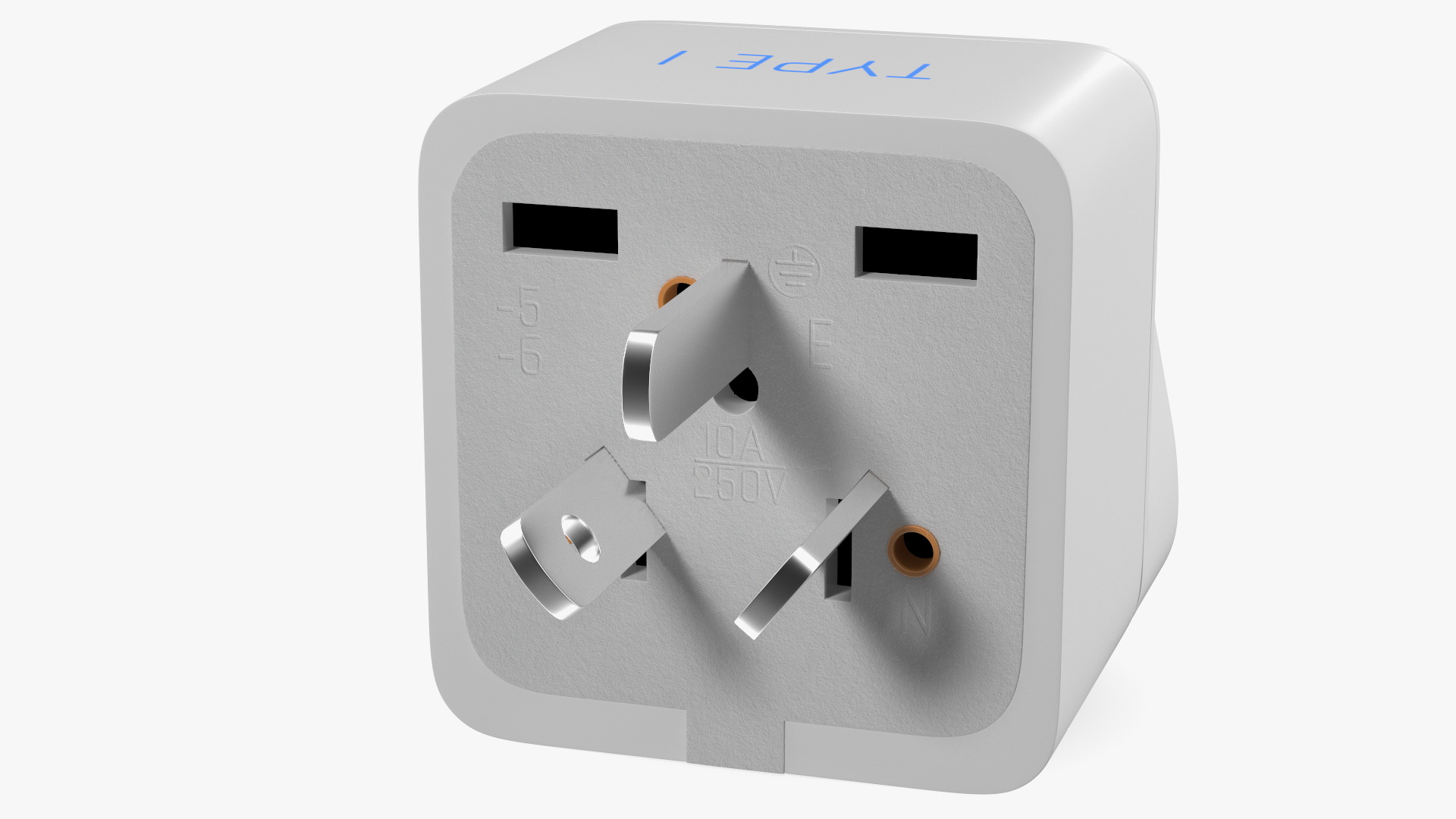 3D Electrical Plug Type I Adapter White