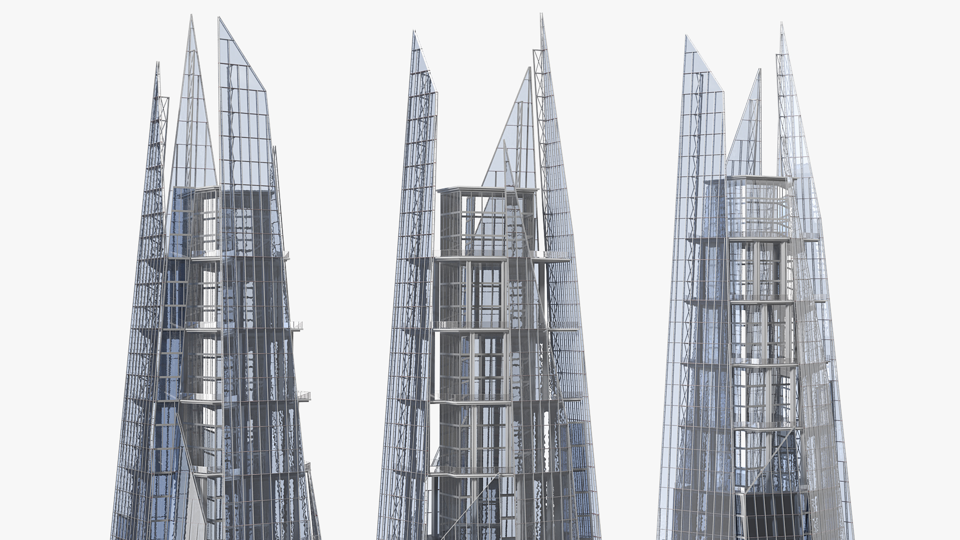 3D model The Shard Skyscraper
