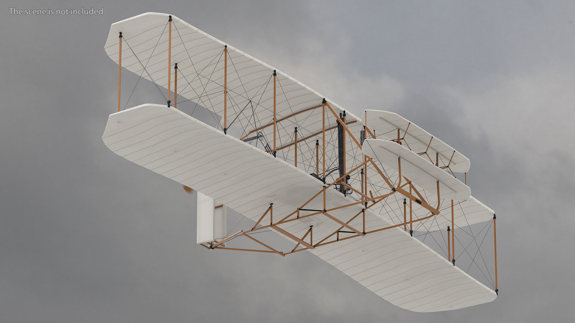 Wright Flyer Rigged 3D model