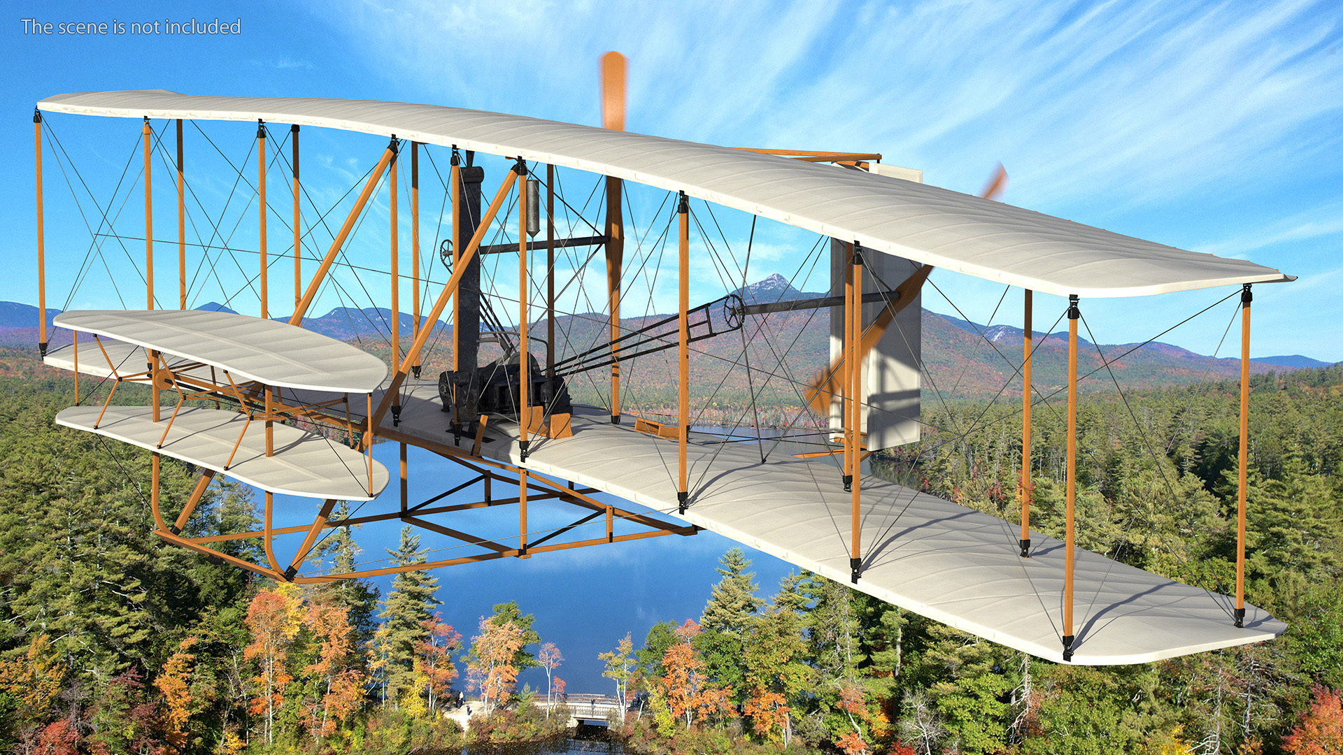 Wright Flyer Rigged 3D model