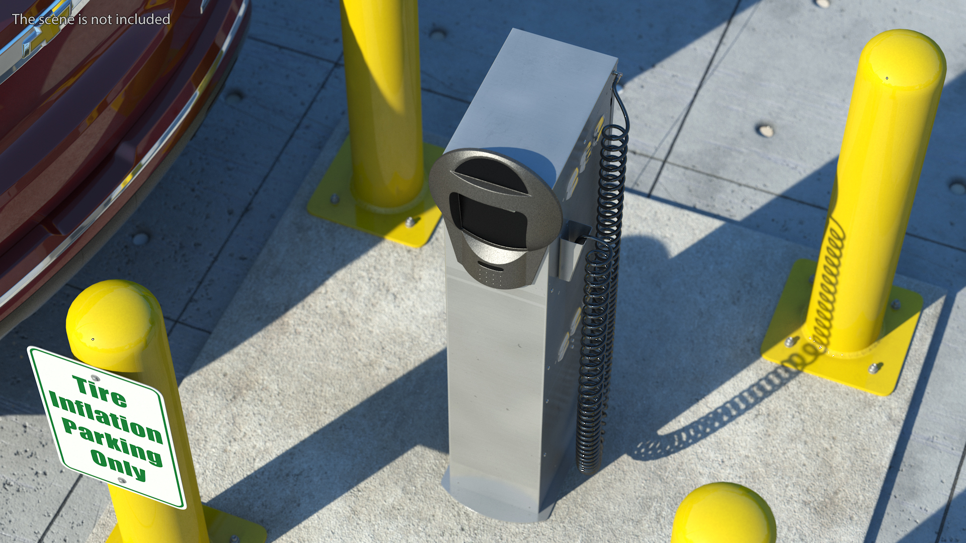 Self Service Tire Air Station 3D model