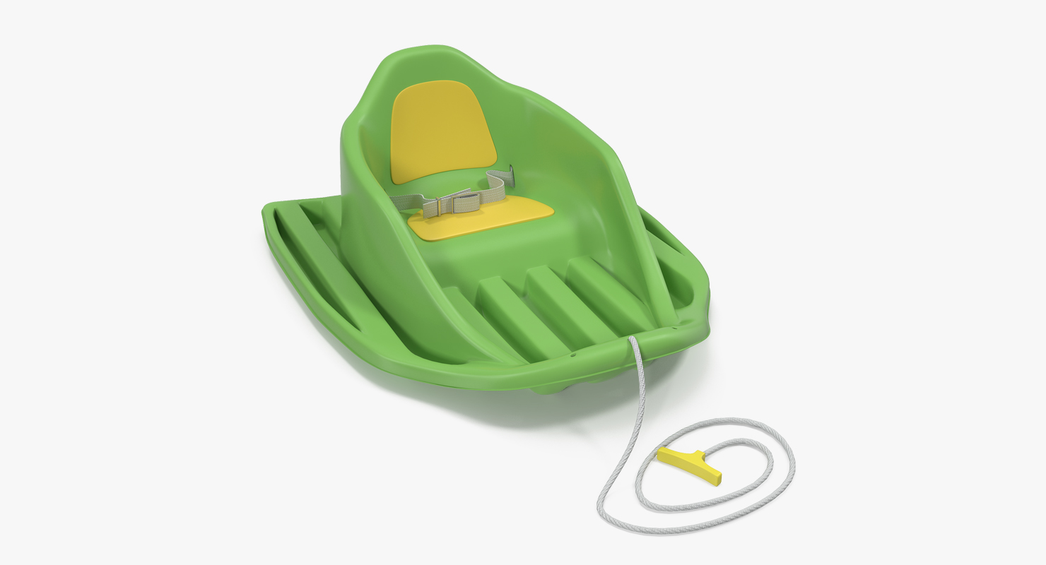 3D model Baby Sled Green