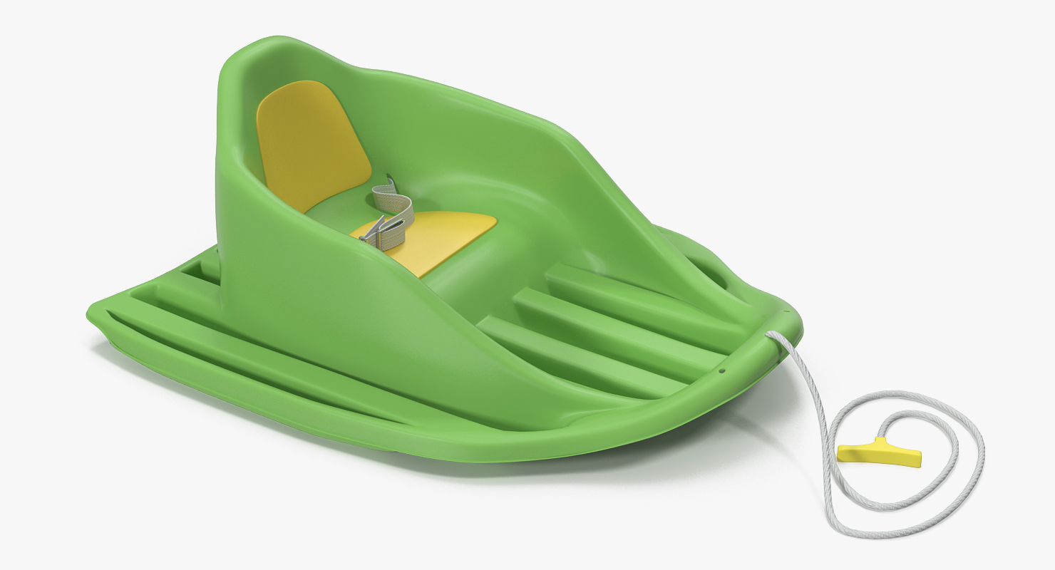 3D model Baby Sled Green