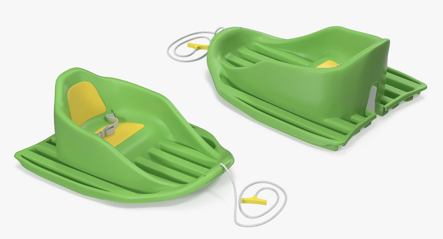 3D model Baby Sled Green