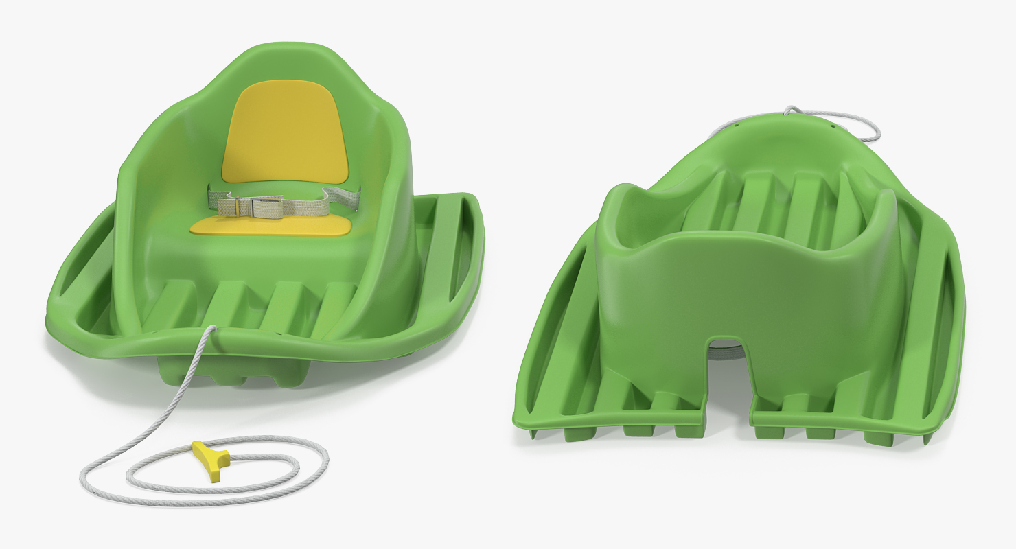 3D model Baby Sled Green
