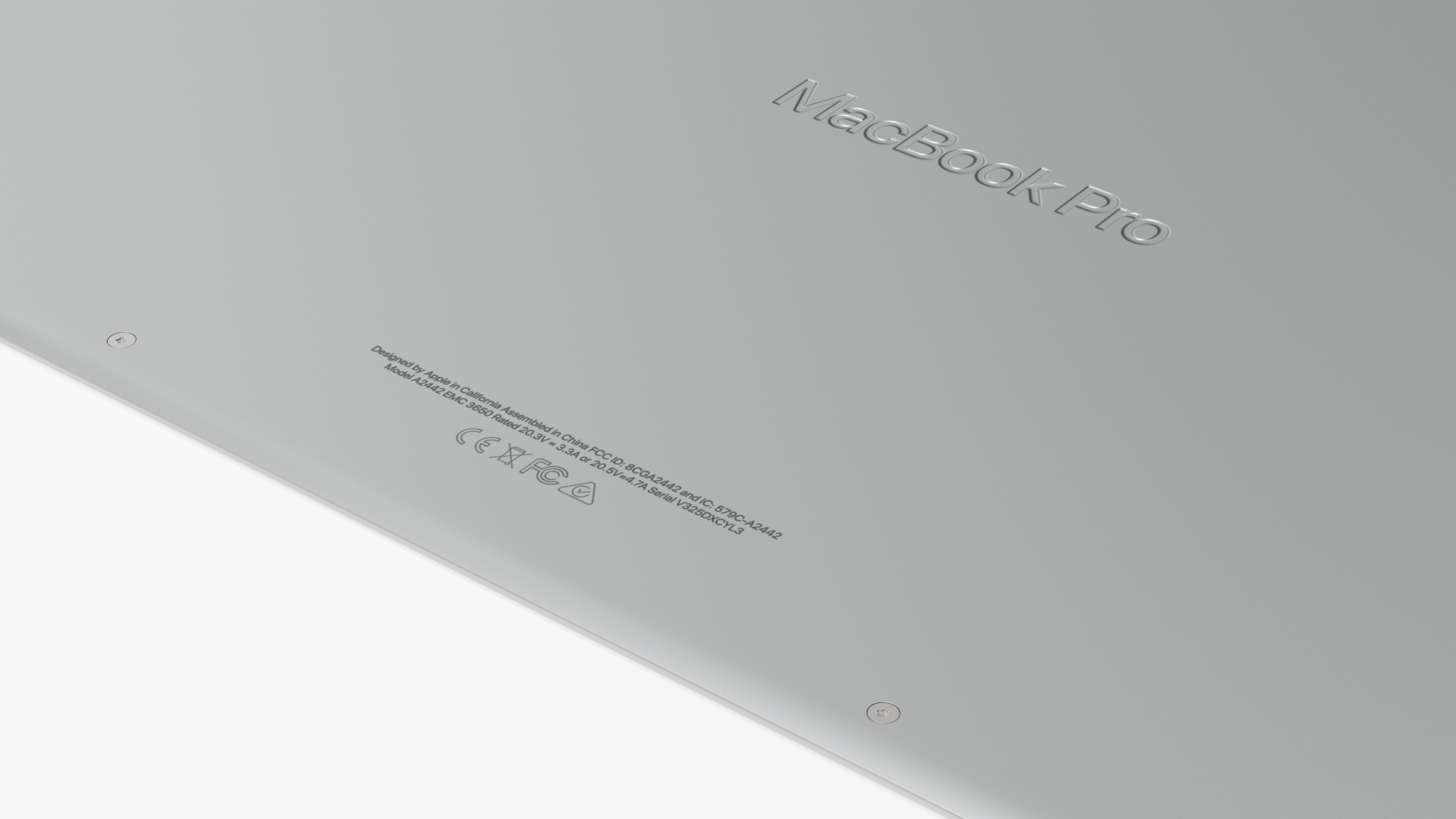 3D Lower Case MacBook Pro 14 M2 model