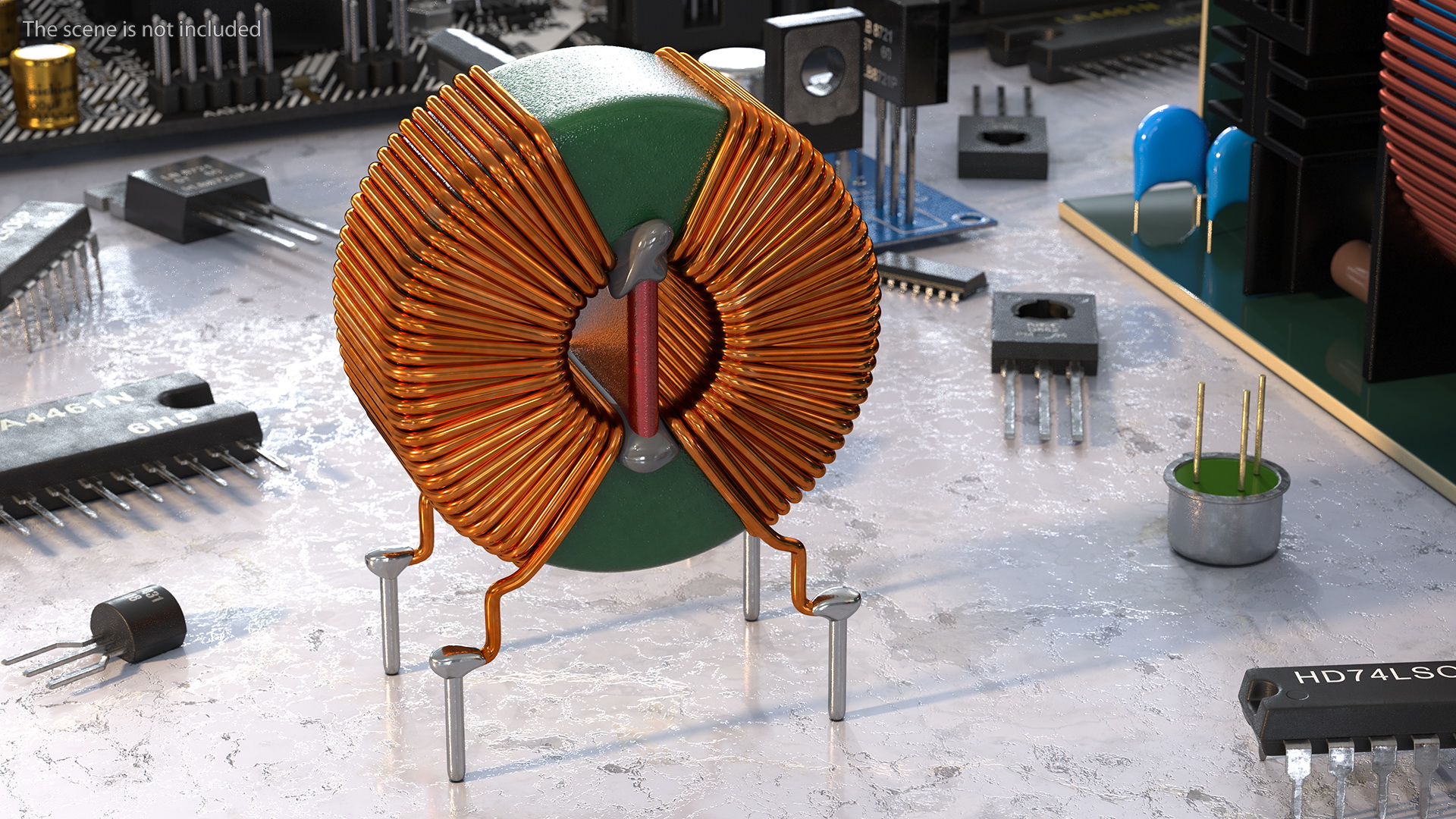 3D model Toroidal Choke Coil Filter Inductor