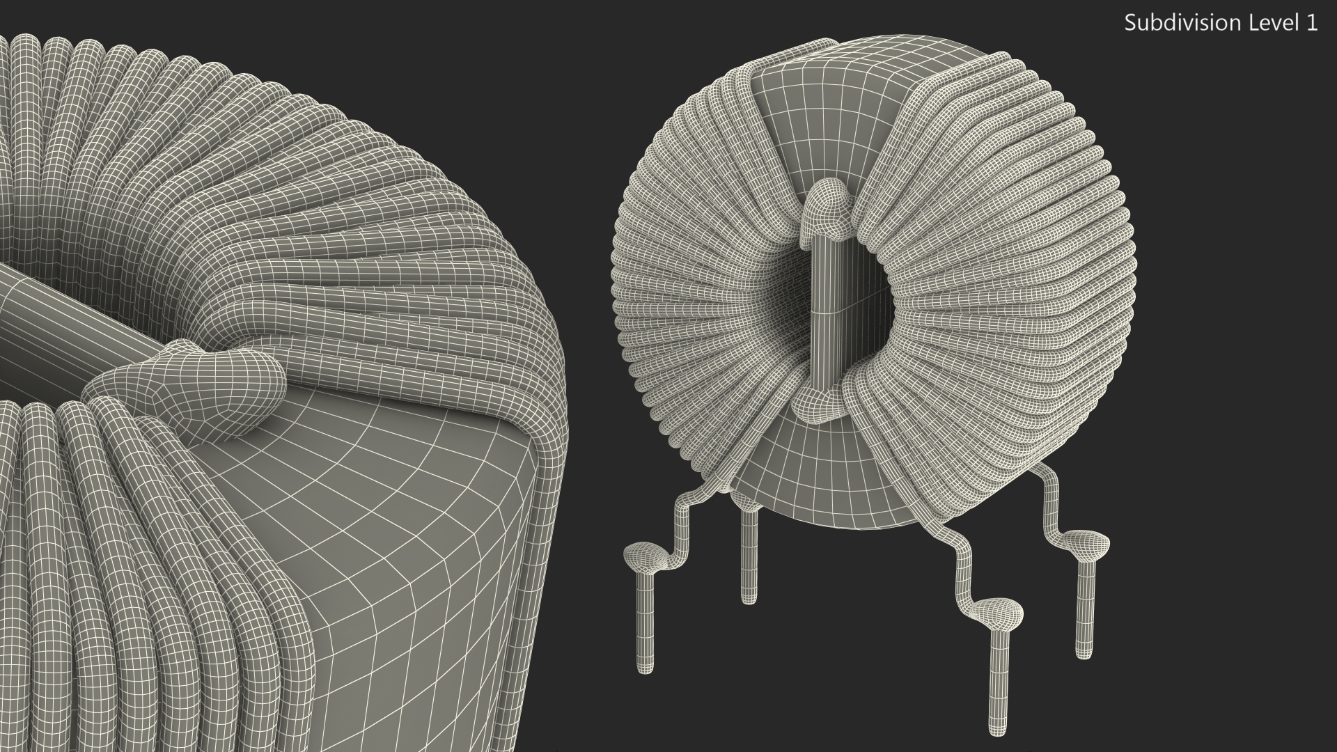 3D model Toroidal Choke Coil Filter Inductor