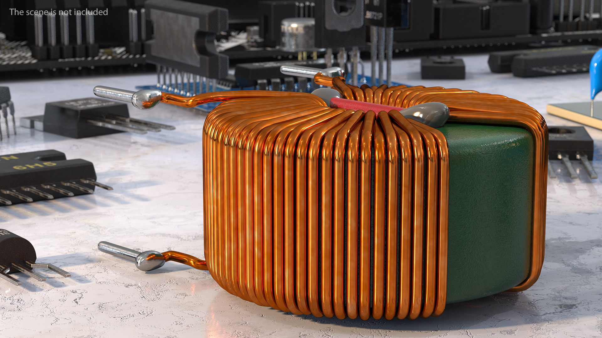 3D model Toroidal Choke Coil Filter Inductor